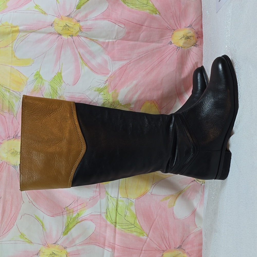 Womens Black Luichiny "Park City" Tall Knee High Leather Riding Boots Size 7